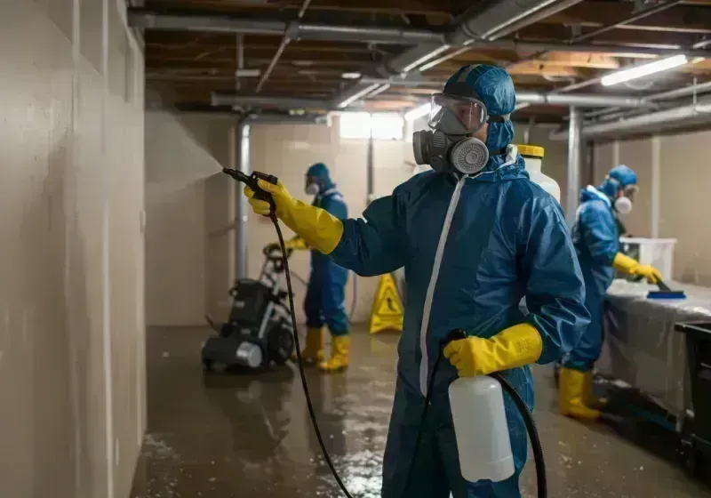 Basement Sanitization and Antimicrobial Treatment process in Hillsborough County, FL